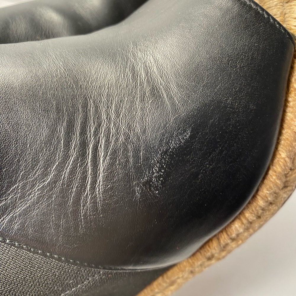 Balenciaga leather wedge sandals espadrille black 39/9 - Picture 10 of 10